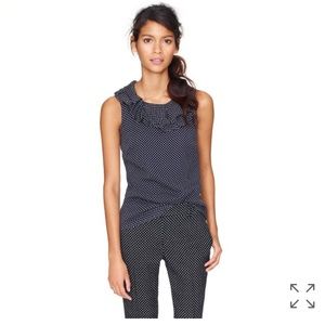VGUC J. Crew Gabby Top in Dot